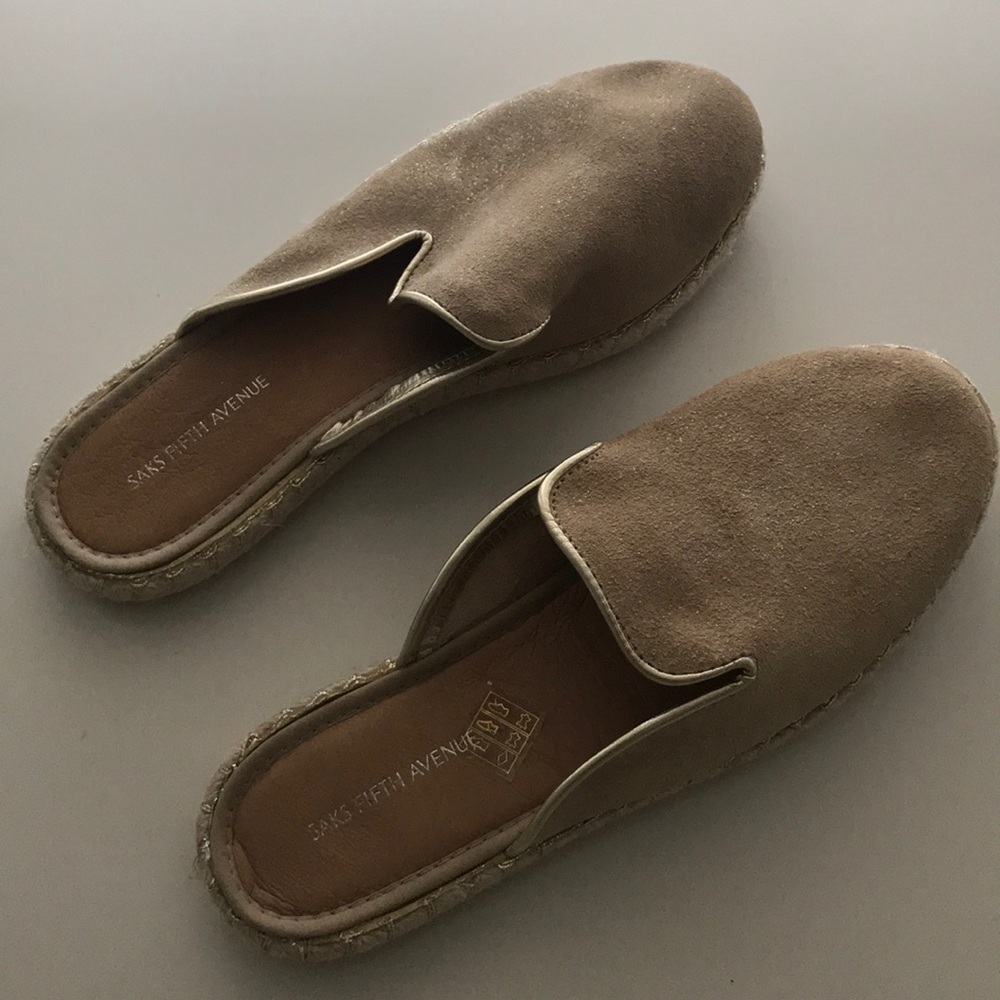 NEW SAKS FIFTH AVENUE mules slides shoes